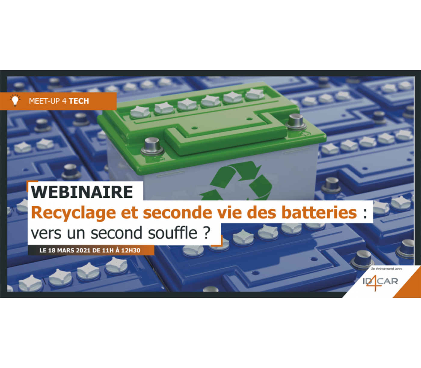 Webinaire : recyclage et seconde vie des batteries, vers un second souffle ?